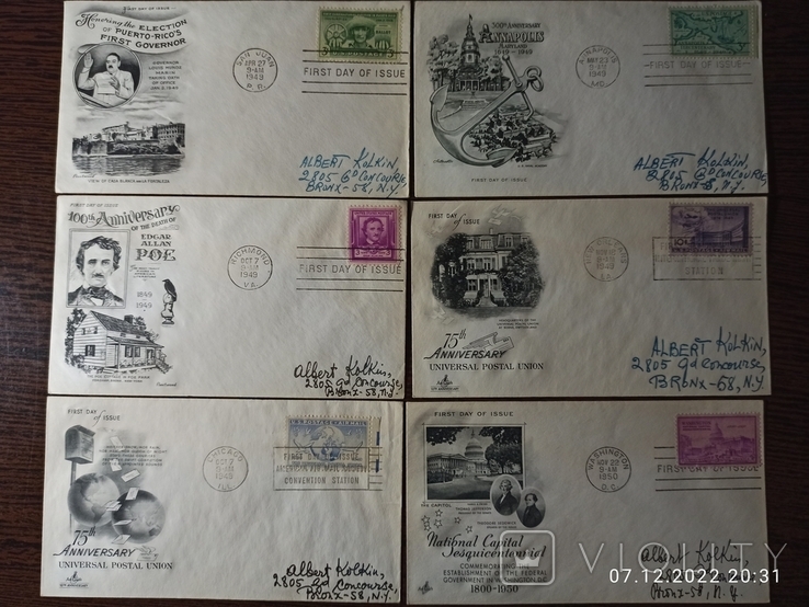 74 конверта КПД 1947-1951 года США, photo number 6
