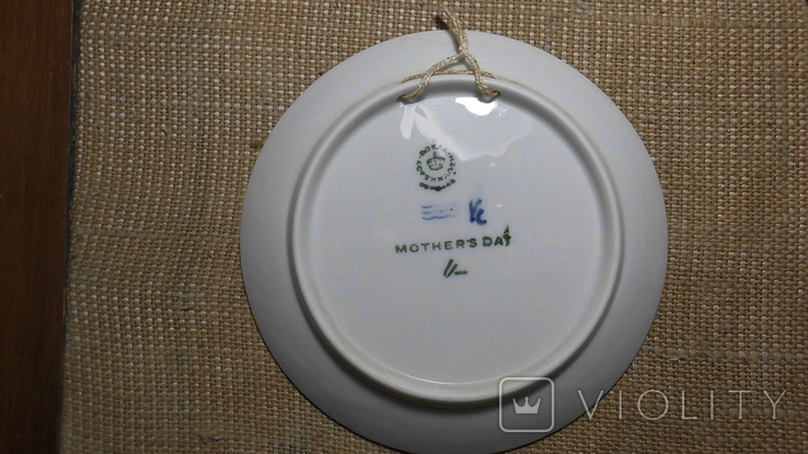 Настенная коллекционная тарелка на подарок Мамам. Royal Copengagen Дания 1974г, фото №4