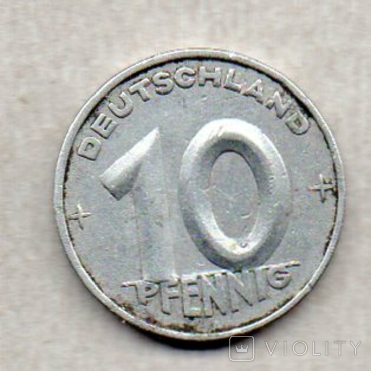 10 pfennig 1950 Germany East Germany, photo number 2