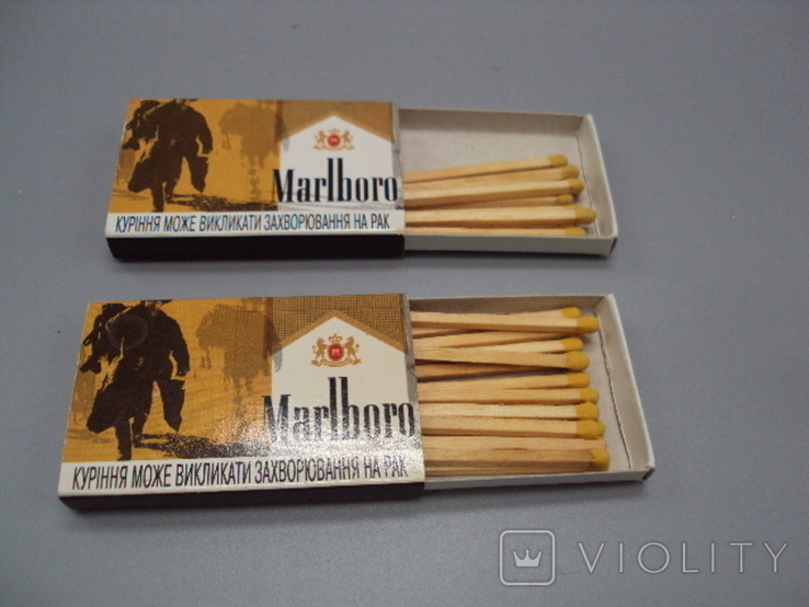 Marlboro matches, size: 3.8 x 5.4 cm, lot: 2 pcs, photo number 2