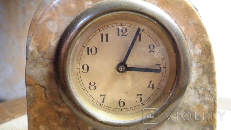 Старинные настольные часы из камня. 1930е годы. Германия Третий Рейх, фото №6