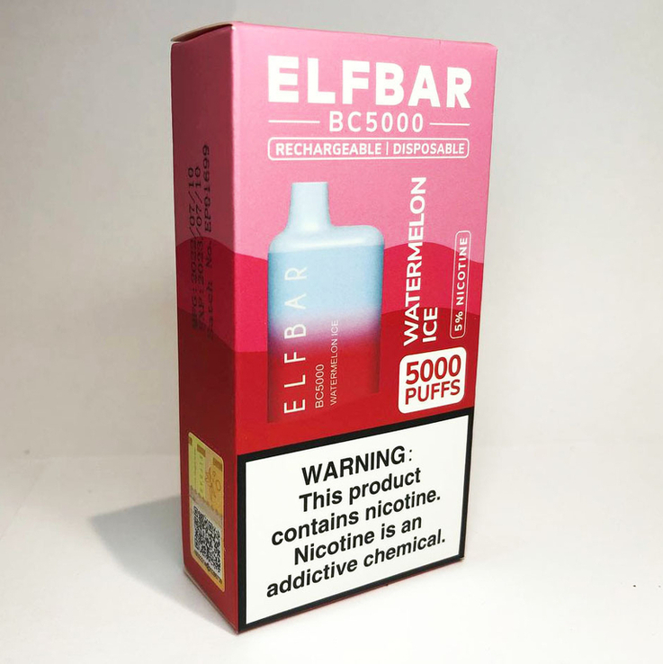 Elf Bar BC5000 Original 5% перезаряжаемый под. Арбуз (Waterlemon Ice), фото №4
