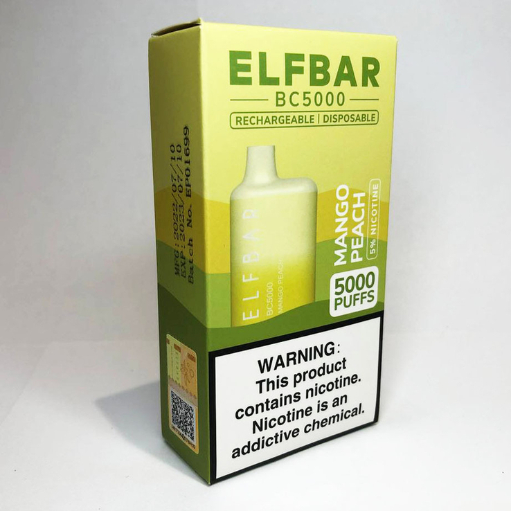 Elf Bar BC5000 Original 5% перезаряжаемый под. Манго Персик (Mango Peach), numer zdjęcia 4