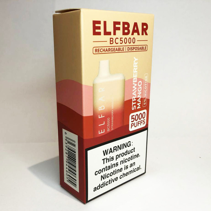 Elf Bar BC5000 Original 5% перезаряжаемый под. Клубника Манго (Strawberry Mango), фото №2