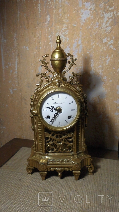Каминные бронзовые часы Imperial. Итальянский Модерн, фото №2