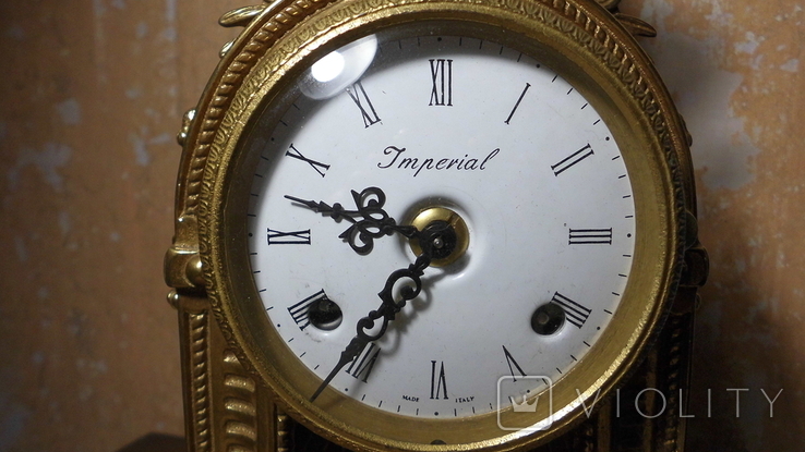 Каминные бронзовые часы Imperial. Итальянский Модерн, фото №4
