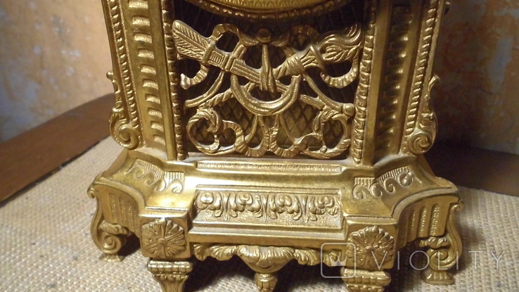 Каминные бронзовые часы Imperial. Итальянский Модерн, фото №5