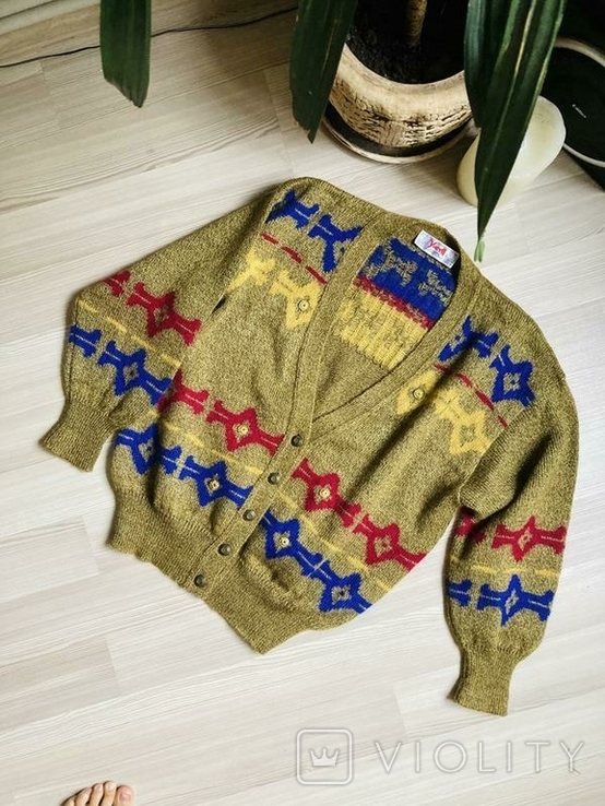 Vintage mohair high-quality knitted cardigan, photo number 2