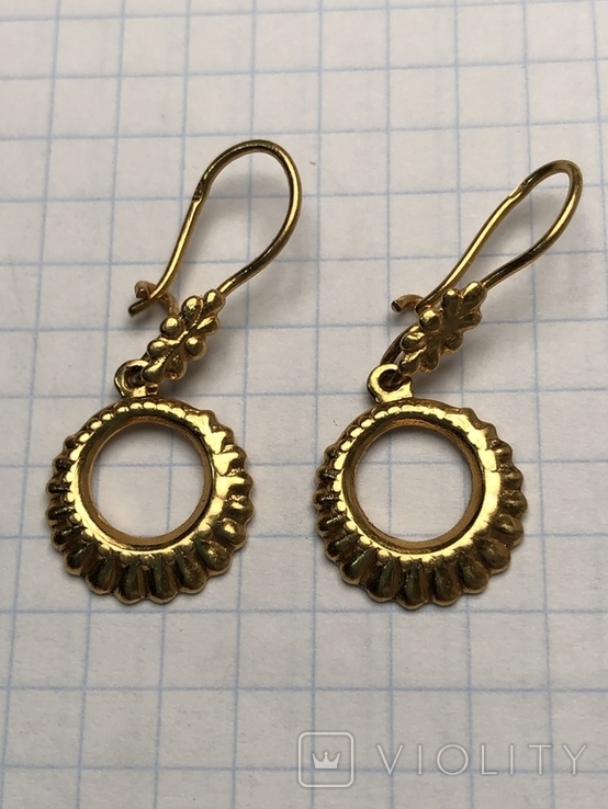 Earrings of the USSR with the stamp of 37