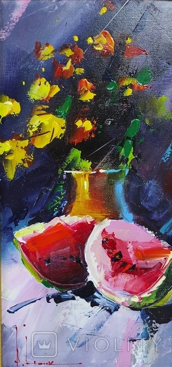 Still life with watermelon