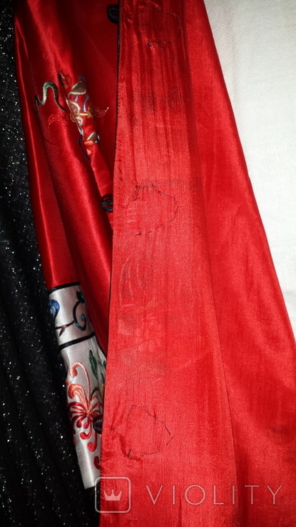 Вышитый шелковый халат, 40 г.г. Китай, ручная работа., photo number 8