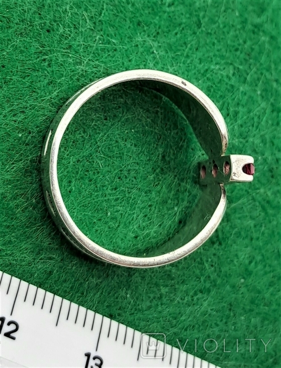 Кольцо Серебро 925 Рубины, фото №3