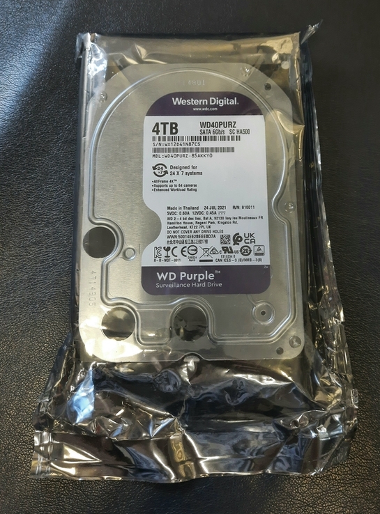 Жесткий диск 3,5" WD Purple 4Tb (WD40PURZ), photo number 2