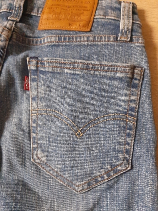 Модные мужские зауженные джинсы Levis 519 оригинал в хорошем состоянии, фото №8