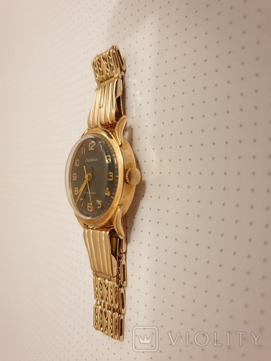 Кировские золотые часы на золотом браслете 583 звезда, 60-е года., фото №3