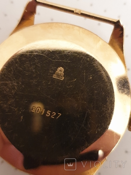 Кировские золотые часы на золотом браслете 583 звезда, 60-е года., фото №8