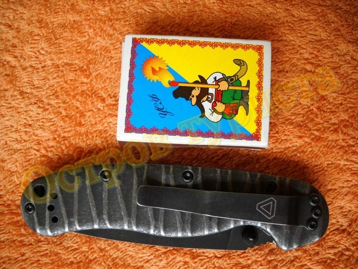 Нож складной Ontario Rat Model 2 металлическая рукоять клипса реплика, photo number 10