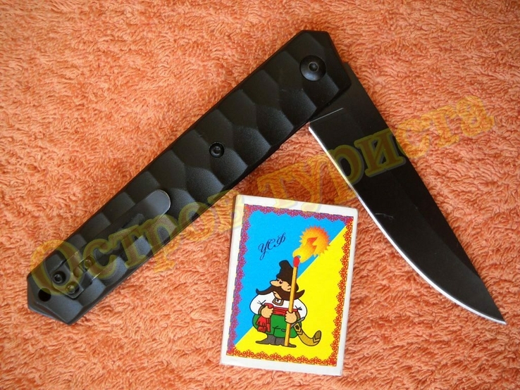 Нож складной тактический Black с чехлом, фото №7