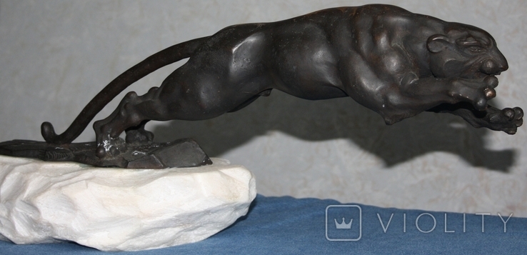 Пантера - Бронзова Авторська Скульптура , Автор Кулёв М., 1999 рік., фото №4