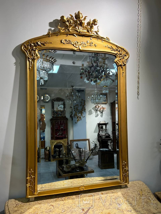 Антикварное зеркало в стилистике модерн, фото №2