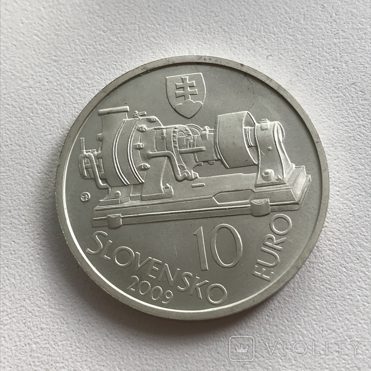 Словаччина 10 євро, 2009 р 150-річчя - народження Ауреля Стодоли, фото №2