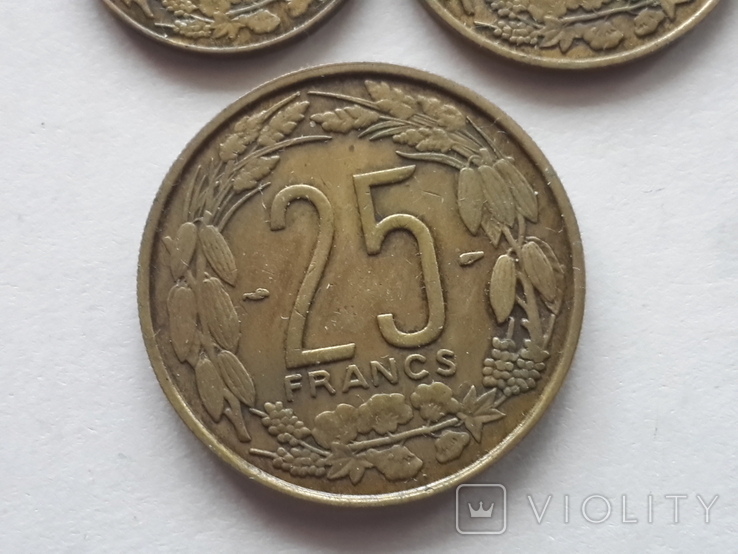 Камерун: 5, 10, 25 франков 1958 года, фото №7