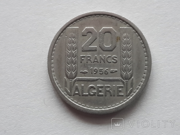 Французский Алжир: 20 франков 1956 года, фото №3