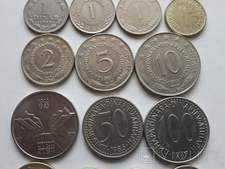 Югославия: 5, 10, 20, 50 пар, 1, 2, 5, 10, 20, 50, 100 динаров, фото №4