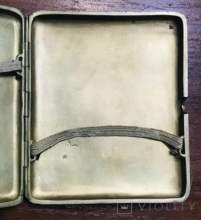 Срібний наградний портсигар з документом., фото №9
