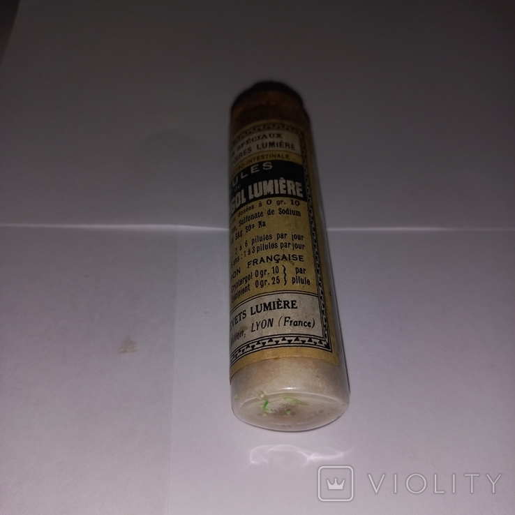 Люмьер (Франция) 1930-е Полная запечатанная упаковка пилюль Криптаргол 10 шт. Антисептик, фото №4