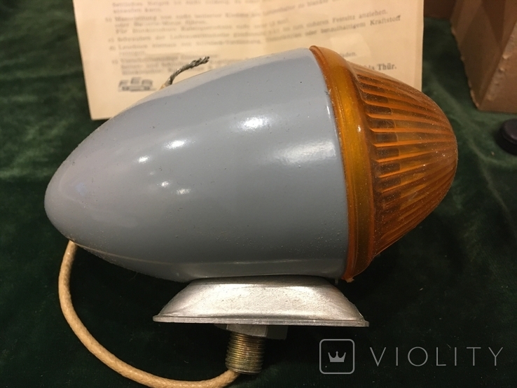 Проблесковый маячок Торпедный фонарь IWL Roller Berlin SR59 Германия 2ш. клейма и паспорт, фото №6