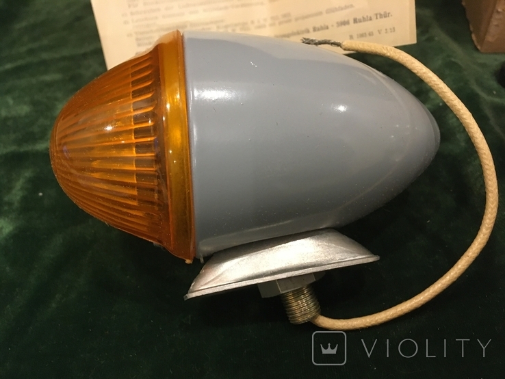 Проблесковый маячок Торпедный фонарь IWL Roller Berlin SR59 Германия 2ш. клейма и паспорт, фото №7