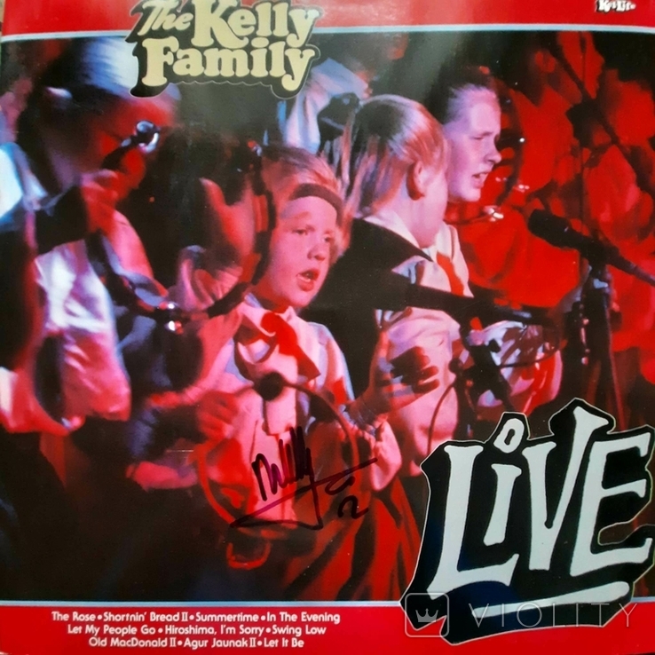 Автограф The Kelly Family / Live // 1988 // Germany / Vinyl / LP / Album / Gatefold, photo number 5