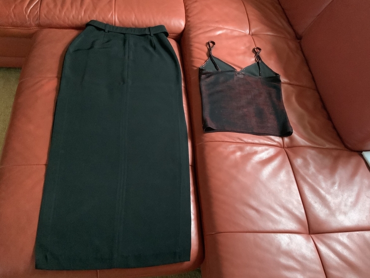 Комплект юбка топ блестящий Mango нарядный, р.36, фото №7