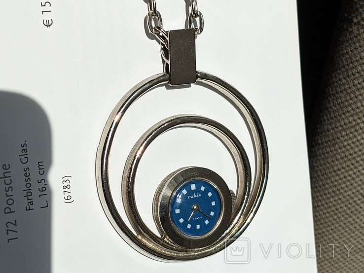 Women's watch pendant Ruhla Germany mechanical vintage 17 jewels, photo number 4