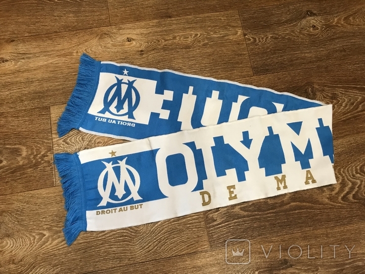 Шарф FC OLYMPIQUE MARSEILLE (Олимпик Марсель), Франция., photo number 4