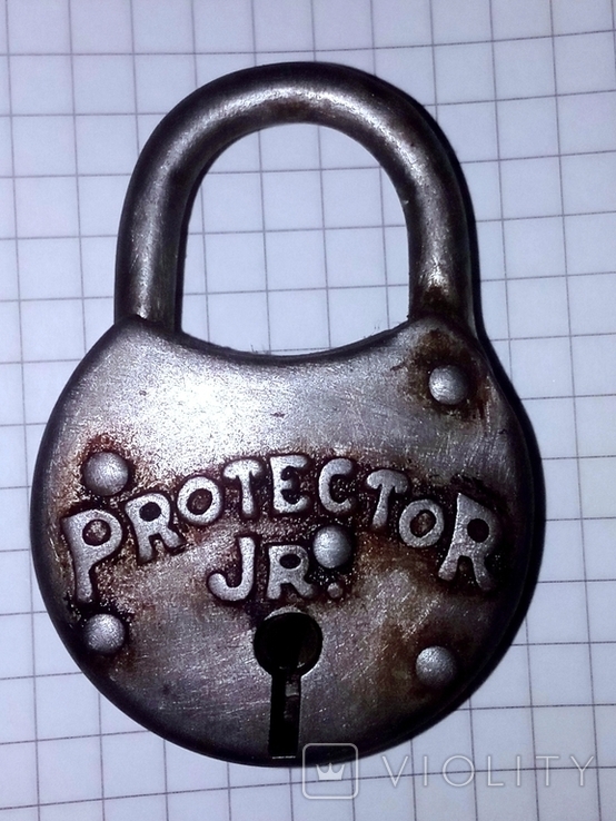 Рабочий замочек Protector, с самодельным ключиком, фото №3