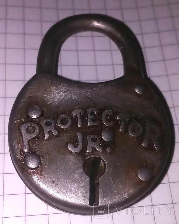 Рабочий замочек Protector, с самодельным ключиком, фото №4