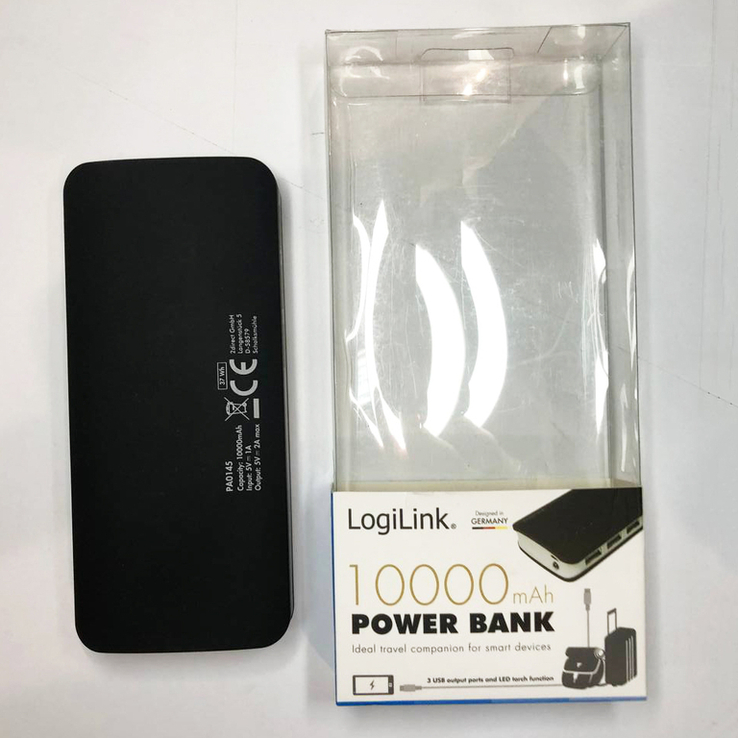 Power Bank Logilink PA0145, Fast Charge, 2,4A, 10000 mAh. Цвет: черный, numer zdjęcia 4