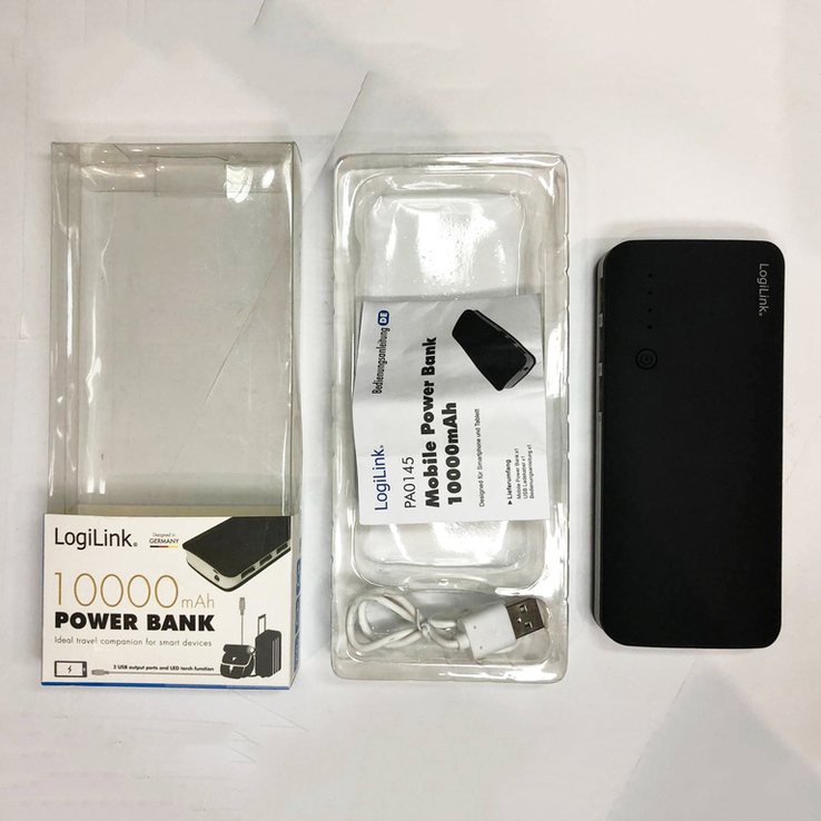 Power Bank Logilink PA0145, Fast Charge, 2,4A, 10000 mAh. Цвет: черный, numer zdjęcia 5