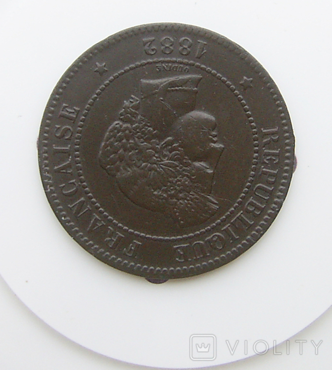 5 Centimes 1882 года Франция, фото №5