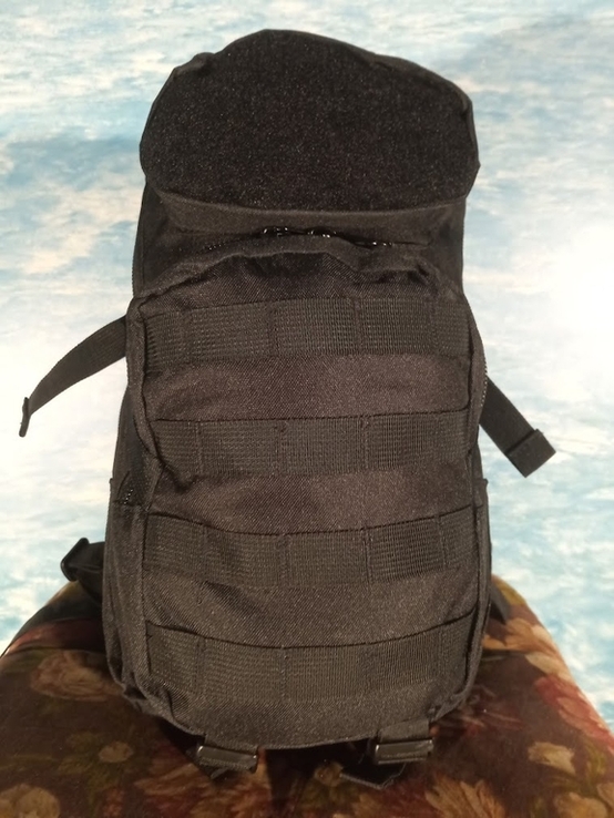 Рюкзак тактический военный 25 литров прочная ткань и фурнитура цвет черный, фото №3