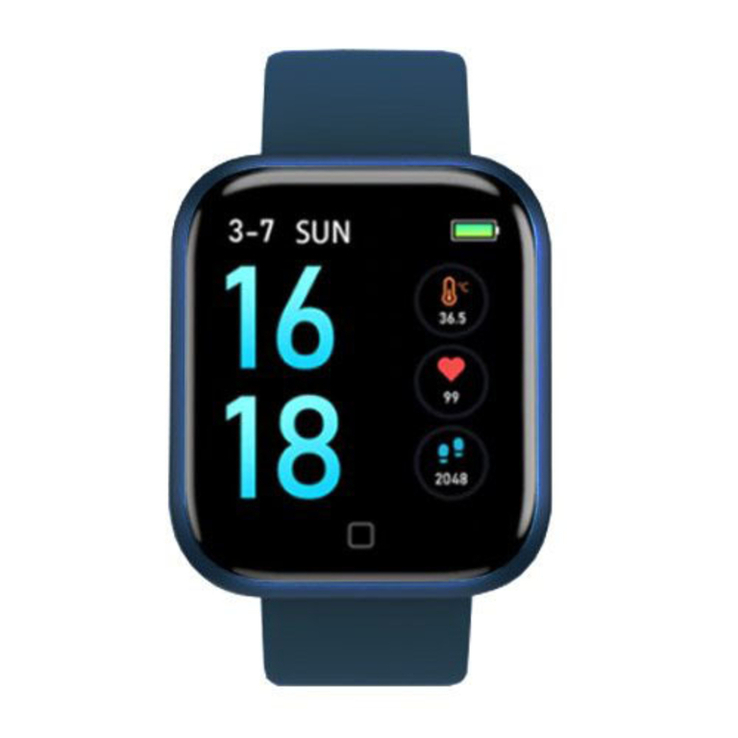 Smart Watch T80S, два браслета, температура тела, давление, оксиметр. Цвет: синий, фото №2