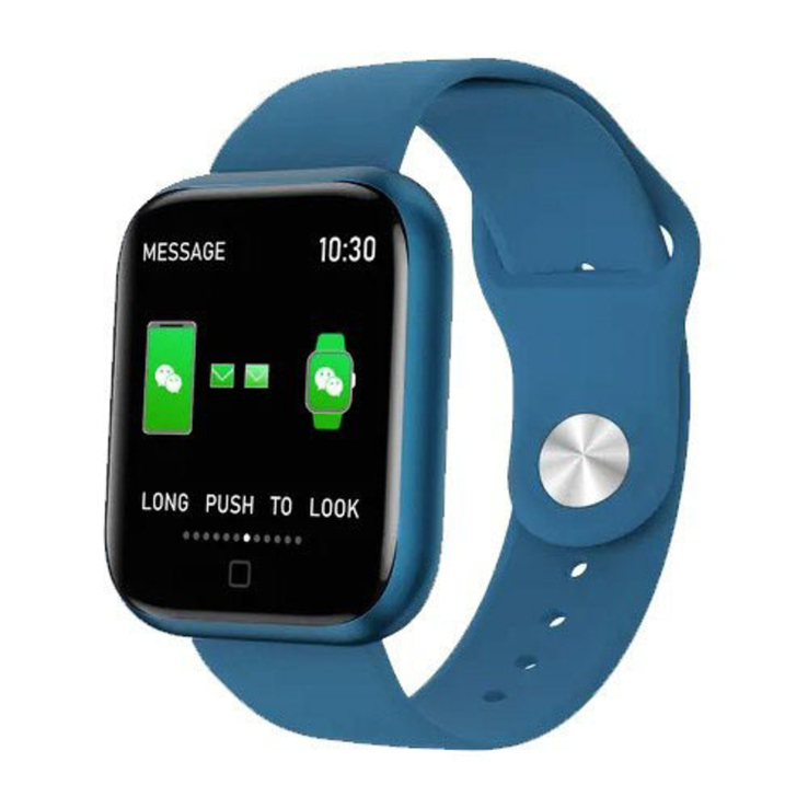 Smart Watch T80S, два браслета, температура тела, давление, оксиметр. Цвет: синий, фото №8