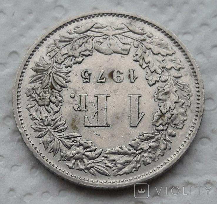 Switzerland 1 franc 1975 year, photo number 4