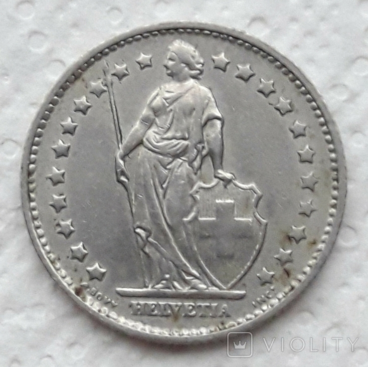 Switzerland 1 franc 1975 year, photo number 7