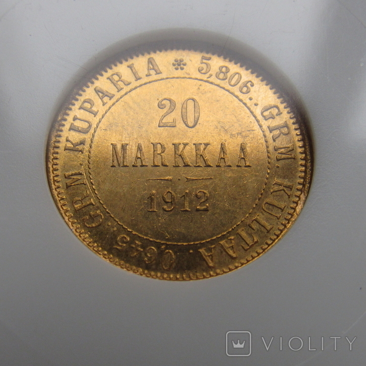 20 марок 1912 г. Финляндия (MS 64) NGC