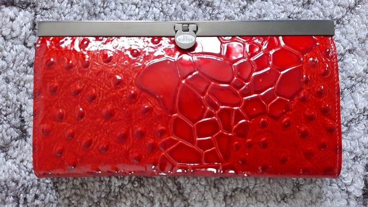 Женский большой кожаный кошелек Dr.Koffer (красный), фото №2