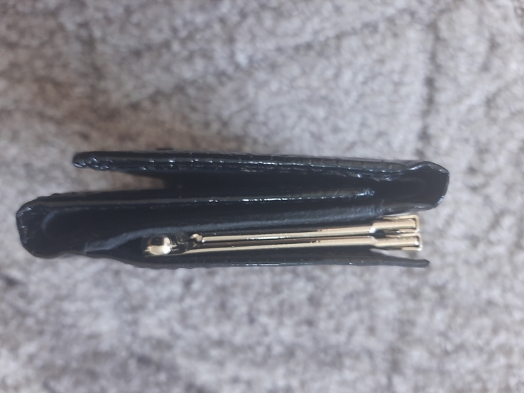 Кожаный черный женский кошелек dr.koffer (лакированный), numer zdjęcia 9