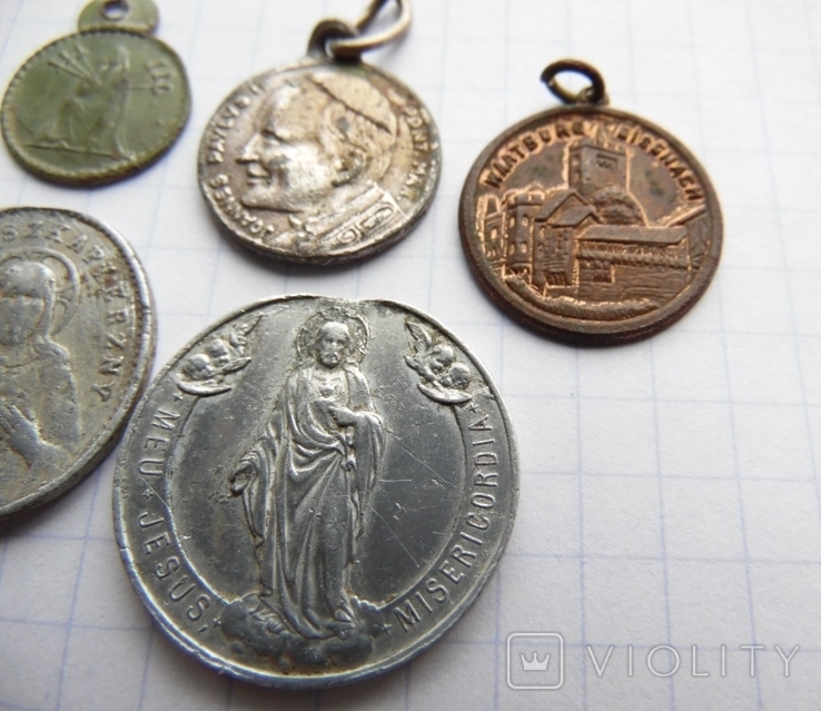Религиозные медальоны 5 шт, photo number 4